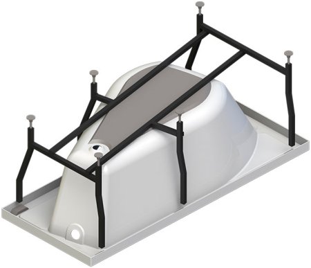 Акриловая ванна Radomir Vannesa Massage Миранда 168х95, с гидромассажем, каркасом и экраном, баланс 