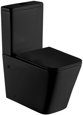 Унитаз компакт WeltWasser Gelbach 001 ST MT-BL 10000006089 Черный матовый с бачком и сиденьем Микролифт 