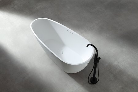 Ванна из искусственного камня Abber Dortmund 170x75 AM9911 Белая без гидромассажа 