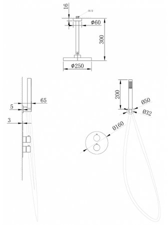 Душевая система Abber Wasser Kreis AF8121 Хром 