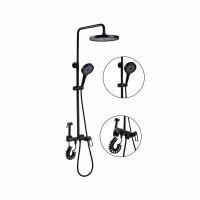 Душевая система с гигиеническим душем FASHUN A2483-7, чёрный