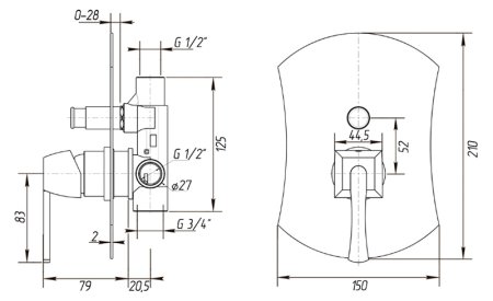 Смеситель Migliore Opera ML.OPR-6072 Do для душа 