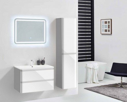 Мебель для ванной Vincea Alba 800 подвесная, 2 ящика, L.White 