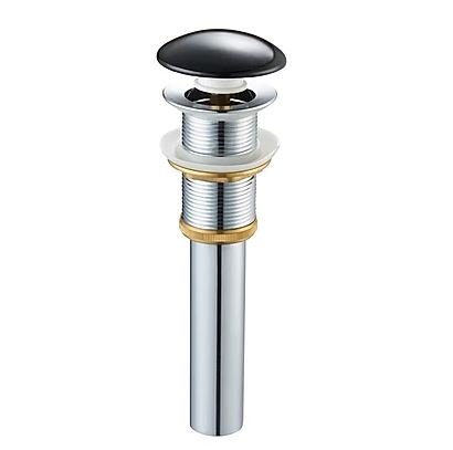 Донный клапан с переливом SantiLine SL-103 Чёрный 