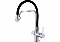 Смеситель Hansen H15088C для кухни хром/черный