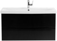 Тумба с раковиной BelBagno MARINO-CER-900-2C-SO-NL-P Nero Lucido