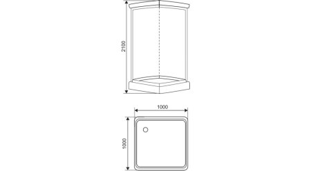 Душевая кабина Arcus Style S-43 100 см низкий поддон 