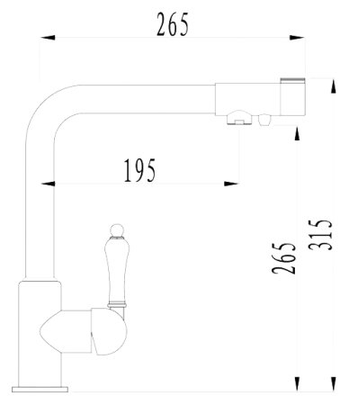 Смеситель для кухонной мойки Zorg Clean Water ZR 320 YF-33 кофе 