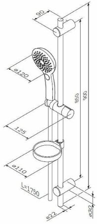Душевой гарнитур AM.PM Inspire V2.0 F0150A000 Хром 