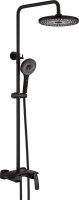 Душевая система с каскадным изливом Rose R1136H, черный Душевая система с каскадным изливом Rose R1136H, черный