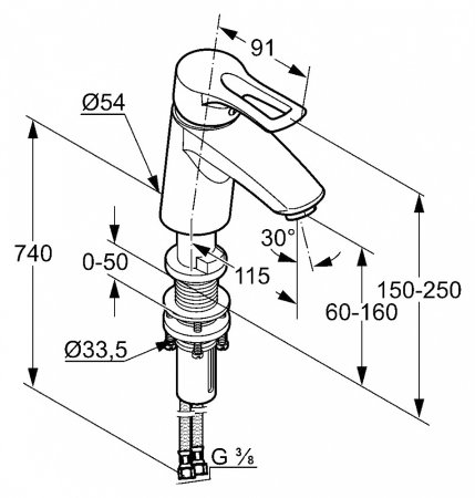Смеситель Kludi MX 331840562 для раковины 