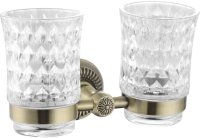 Стакан двойной для ванной комнаты Rose RG1422Q, бронза