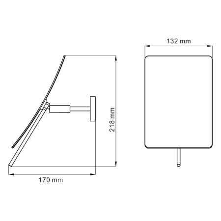 Косметическое зеркало WasserKRAFT K-1001BLACK с 3-х кратным увеличением 
