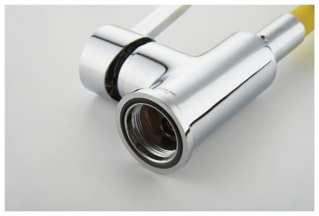 Смеситель Ledeme L4898-4 для кухонной мойки, хром/желтый 