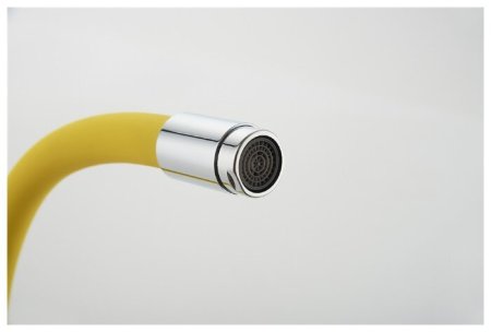 Смеситель Ledeme L4898-4 для кухонной мойки, хром/желтый 