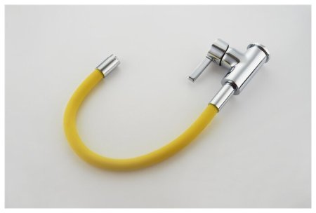 Смеситель Ledeme L4898-4 для кухонной мойки, хром/желтый 