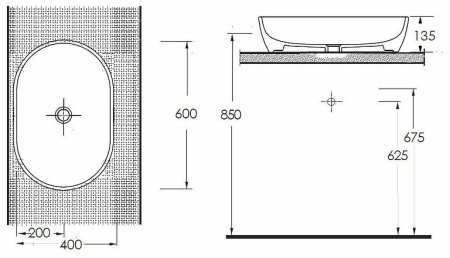 Раковина-чаша beWash Bogen 60 88601001 Белый глянец 