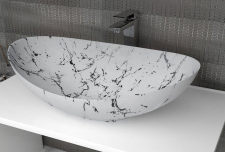 Раковина-чаша Stella Polar Орион 58 SP-00001054 Белый мрамор 