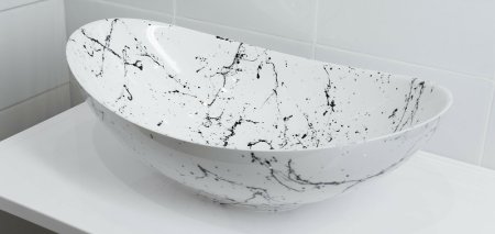 Раковина-чаша Stella Polar Орион 58 SP-00001054 Белый мрамор 