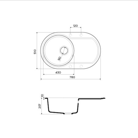 Мойка для кухни Omoikiri Manmaru-78-DC 4993361 Тёмный шоколад 