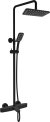 Душевая система Kaiser Star 02182-2 с термостатом Черная матовая 