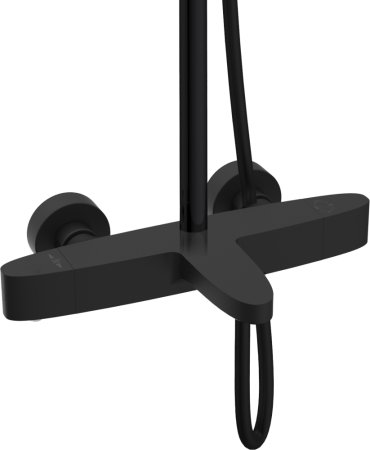 Душевая система Kaiser Star 02182-2 с термостатом Черная матовая 