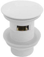 Донный клапан CeramaLux RD001MW click-clack Белый матовый