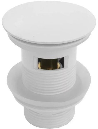Донный клапан CeramaLux RD001MW click-clack Белый матовый 