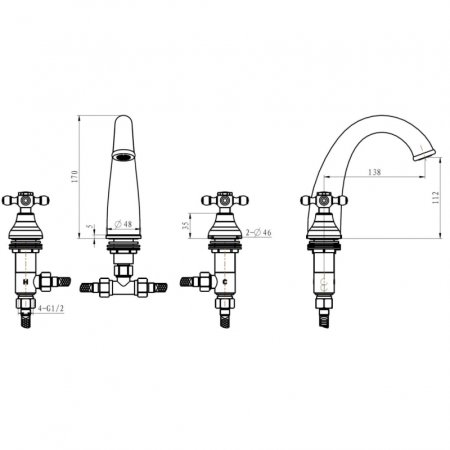 Смеситель для раковины Boheme Satine 277-ST Хром 