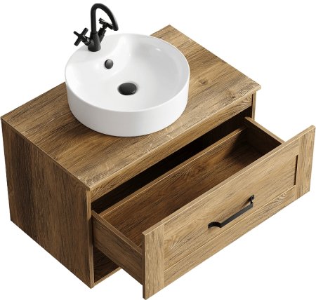 Тумба под раковину Aqwella Craft 80 CRF0108DB подвесная Дуб балтийский 