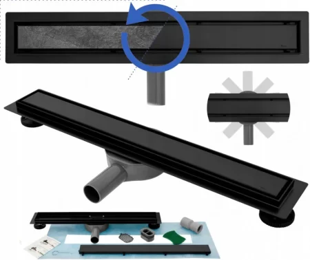 Душевой канал 600 мм 2 в 1 с основой под плитку Rea Neo&Pure Pro REA-G8905 