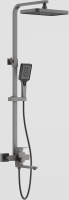 Душевая система BELZ тропический душ, нержавеющая сталь, оружейная сталь (B24817-3)