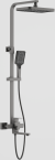 Душевая система BELZ тропический душ, нержавеющая сталь, оружейная сталь (B24817-3) 