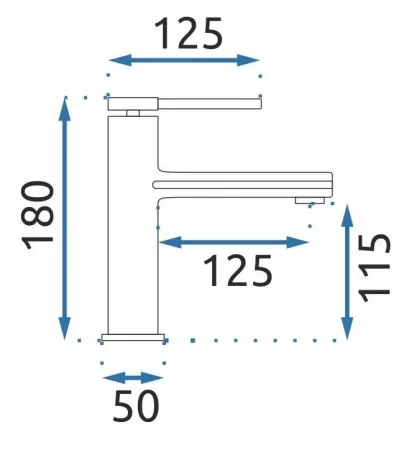 Смеситель для раковины без донного клапана Rea Oval REA-B6514 