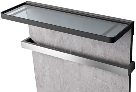 Электрический полотенцесушитель Black&White N-388AG 40x90 388AG с полкой Armani Grey 