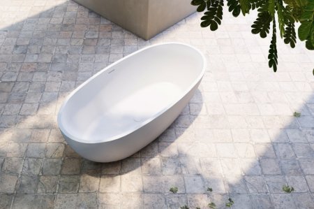 Ванна из искусственного камня ABBER Stein AS9620-1.6 белая матовая 