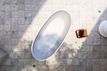 Ванна из искусственного камня ABBER Stein AS9620-1.6 белая матовая 