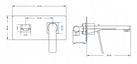 Смеситель для раковины без донного клапана Rea Sonic REA-B0181 