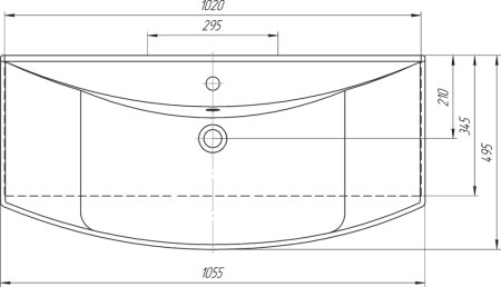 Тумба с раковиной Onika Веронэлла 105.16, белая 