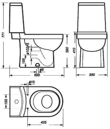Унитаз Sanita Luxe Next Luxe SL DM NXTSLCC01040622 Белый с бачком и сиденьем Микролифт 