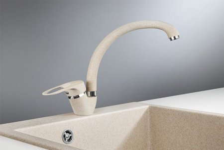 Смеситель Granula ST-03 для кухонной мойки, бежевый 