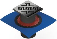 Душевой трап Berges Zentrum Antik 150x150 091465 с решеткой Хром