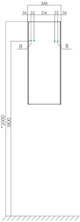 Подвесной шкаф Aquaton Асти 35 1A262903AX010 Белый Ясень шимо 