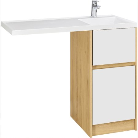 Тумба под раковину Aquaton Лондри 105 1A267001LH0C0 Дуб Сантана без фасада 