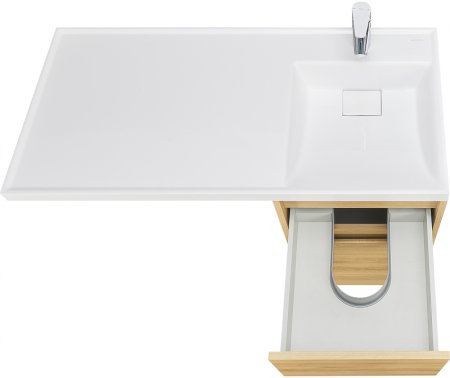Тумба под раковину Aquaton Лондри 105 1A267001LH0C0 Дуб Сантана без фасада 