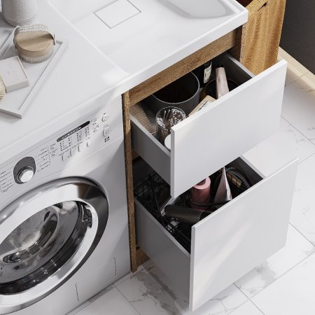 Тумба под раковину Aquaton Лондри 105 1A267001LH0C0 Дуб Сантана без фасада 