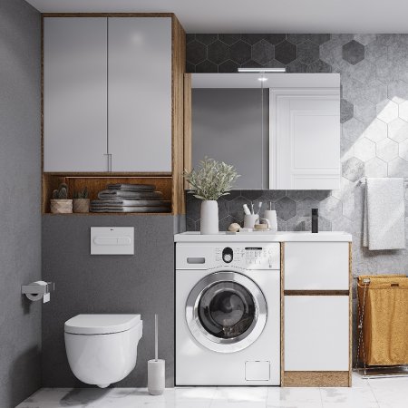 Тумба под раковину Aquaton Лондри 105 1A267001LH0C0 Дуб Сантана без фасада 