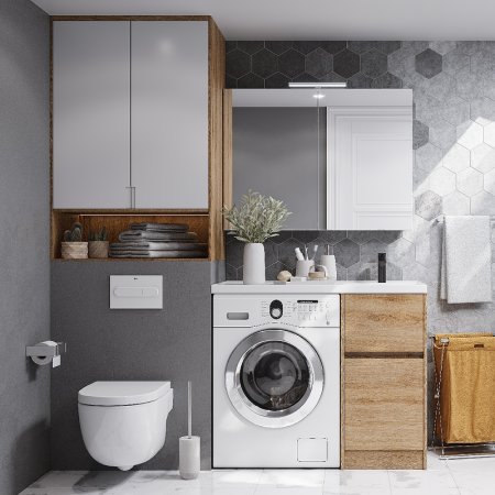 Тумба под раковину Aquaton Лондри 105 1A267001LH0C0 Дуб Сантана без фасада 