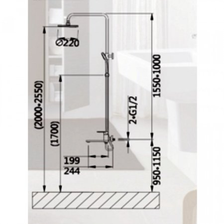 Душевая система ViEiR V083562 Хром 