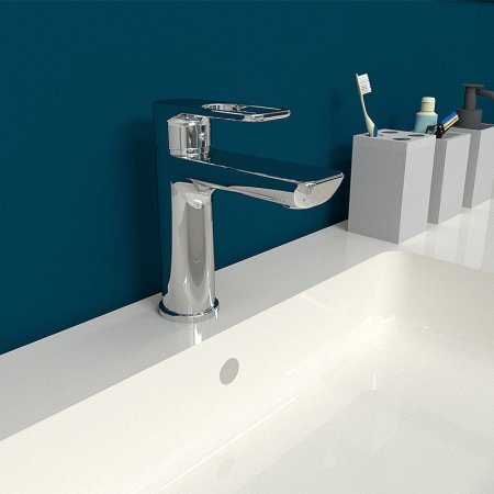 Смеситель для раковины Paini Flat KK KKCR205LMKM Хром 